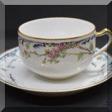 P22. Haviland Limoges flat tea cup and saucer. - $12